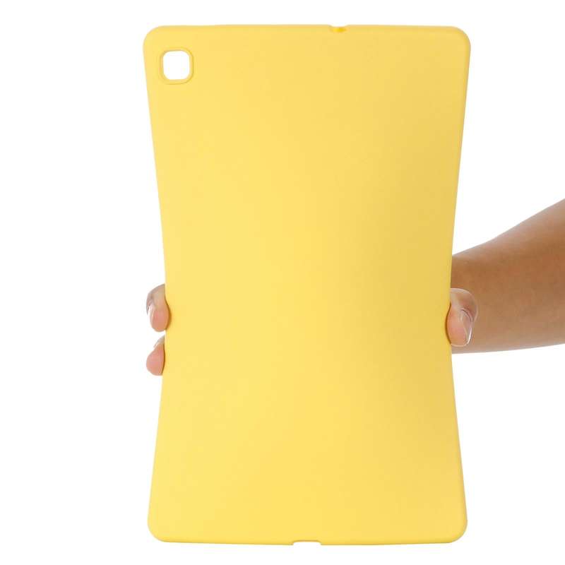 For Samsung Galaxy Tab S6 Lite Solid Color Liquid Silicone Shockpoof Tablet Case(Yellow)
