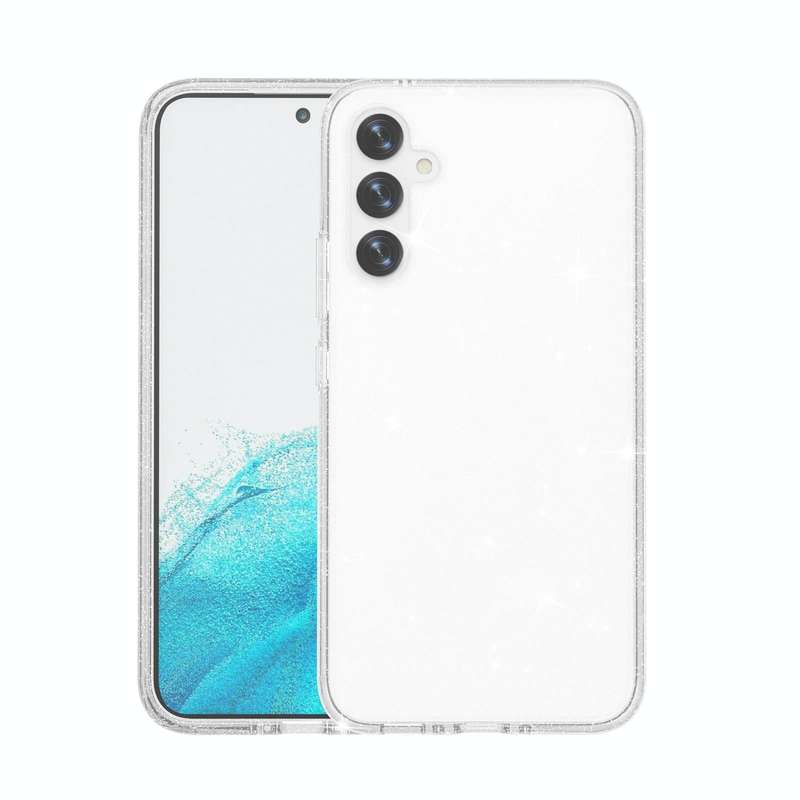 For Samsung Galaxy A34 5G Shockproof Terminator Glitter Powder Phone Case(White)
