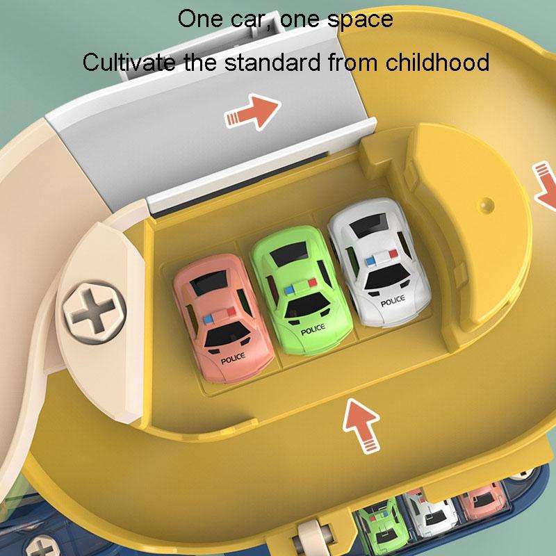 Children Electrical Lift Stereo Parking Lot Building Car Toys, Specification: 3 Story With 3 Cars