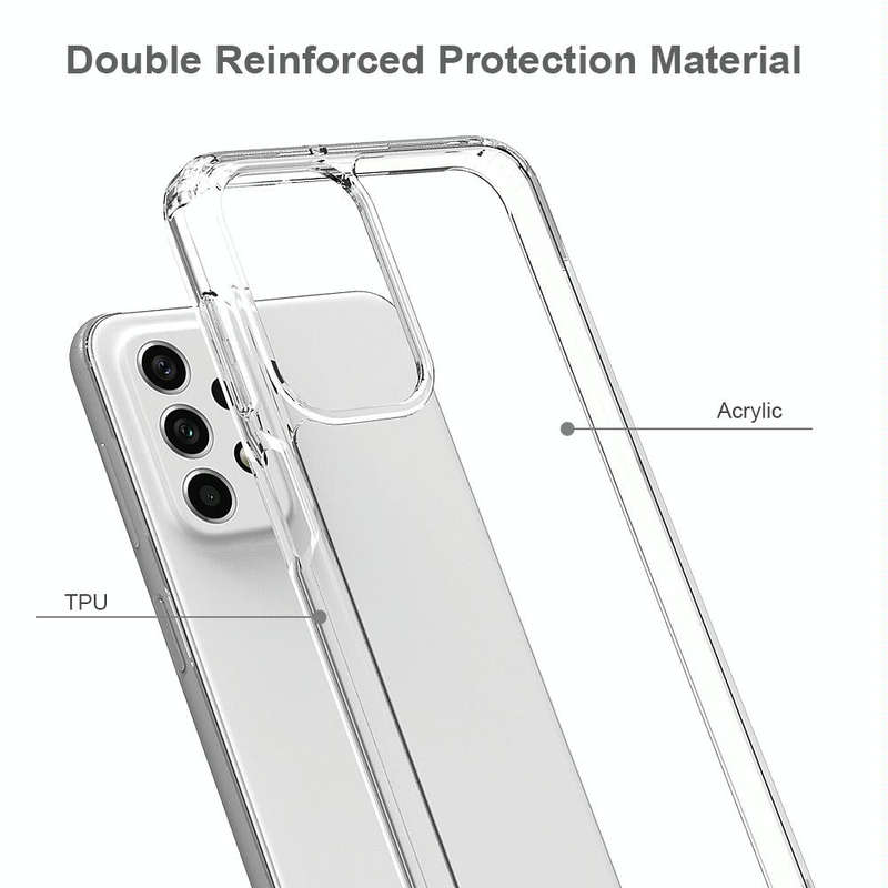 For Samsung Galaxy A23 Shockproof Scratchproof TPU + Acrylic Protective Phone Case(Transparent)