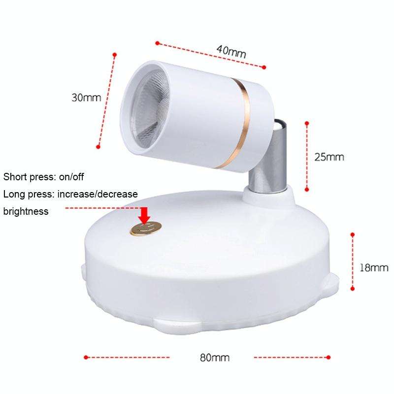 TL005 Battery Type Cabinet Background Wall LED Anti-glare Spotlights Gallery Decorative Lights wi...