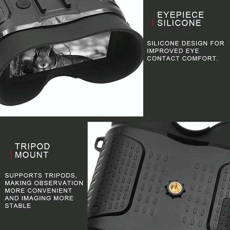 NV8160 Head-Mounted Night Vision Device Binocular Digital 2.7 Inch Screen Outdoor Infrared Night ...