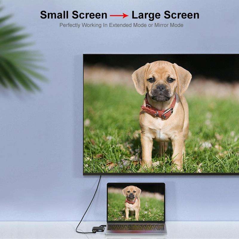 JUNSUNMAY 1080P HDMI to HDMI + VGA Converter Screen Splitter Adapter