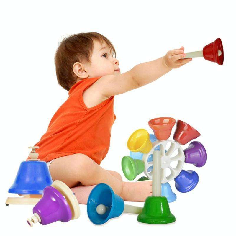 Orff Instrument Eight-tone Bell Percussion Musical Toy for Children, Size:14.7 x 14.7 x 5.8cm(Col...