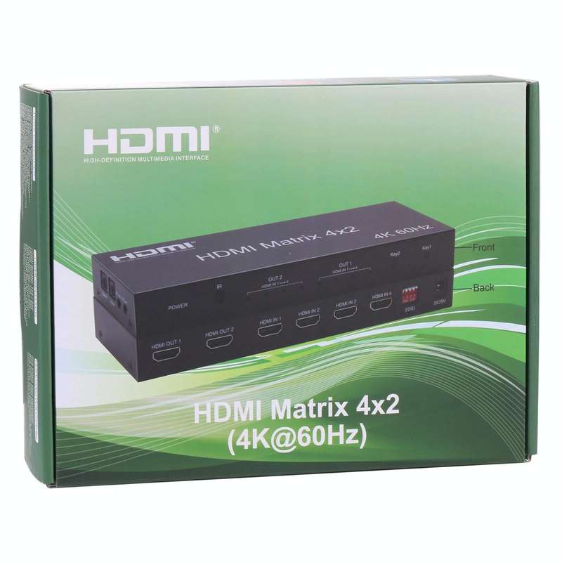 HDMI 4x2 Matrix Switcher / Splitter with Remote Controller, Support ARC / MHL / 4Kx2K / 3D, 4 Por...