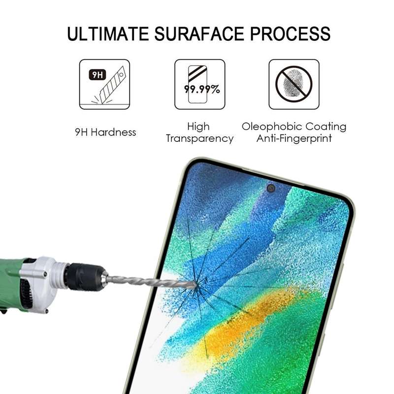 For Samsung Galaxy S21 FE 5G Full Glue Full Cover Screen Protector Tempered Glass Film