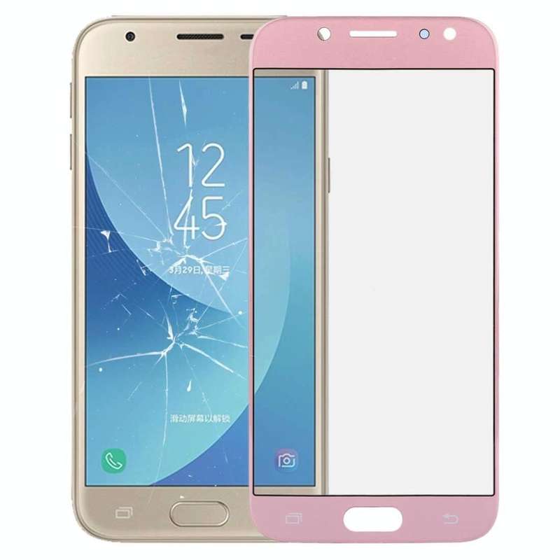 For Galaxy J3 (2017) / J330 Front Screen Outer Glass Lens (Rose Gold)