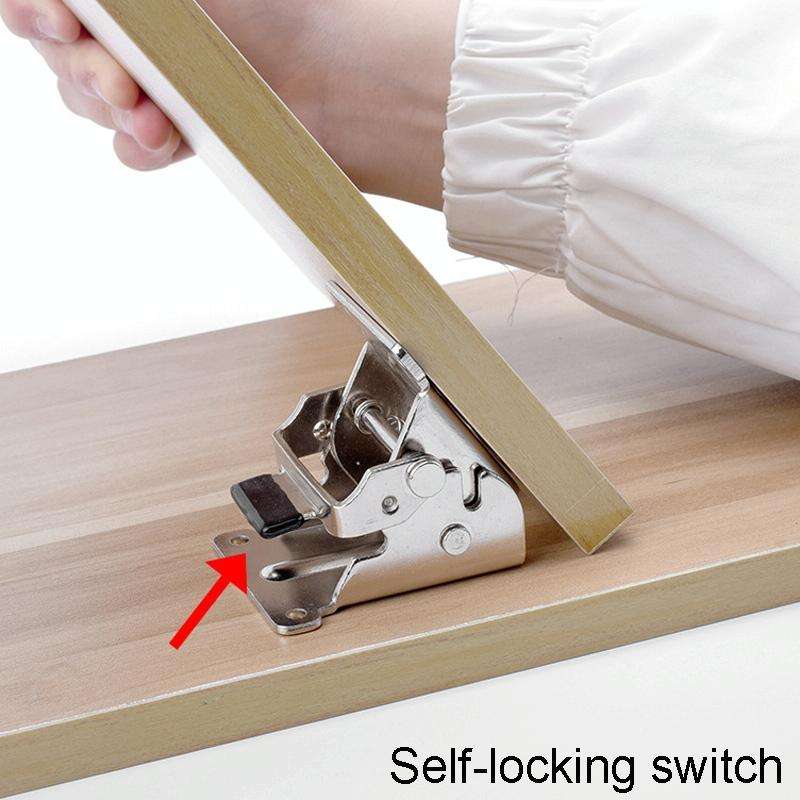 Collapsible Hinge Furniture Table Splicing Hardware With 10 Screws, Model: 90 Degree Copper