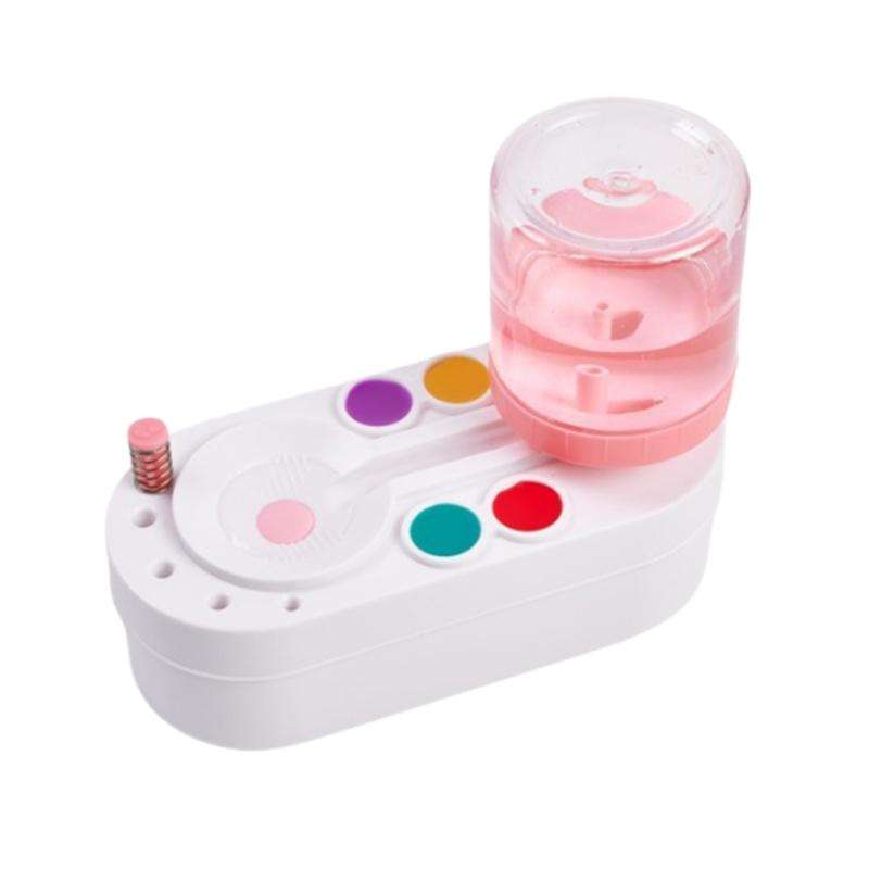 2nd Generation Oil Painting Brush Cleaner Tool with Water Container Paint Pen Washer(Pink)