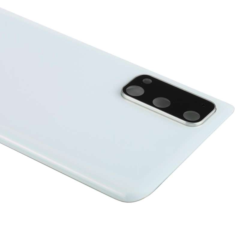 For Samsung Galaxy S20 Battery Back Cover with Camera Lens Cover (White)