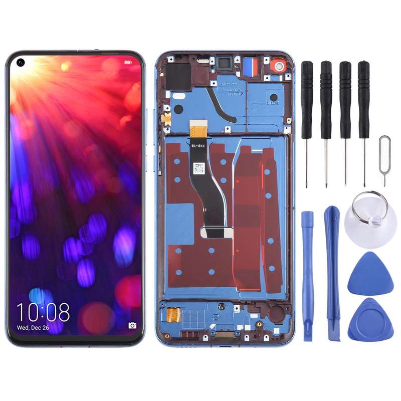 For Honor View 20 Original LCD Screen Digitizer Full Assembly with Frame (Blue)