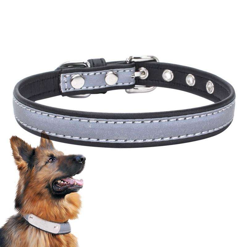 CL181K Pet Soft Reflecting Collar, Size: XL(No Iron Sheet Black)