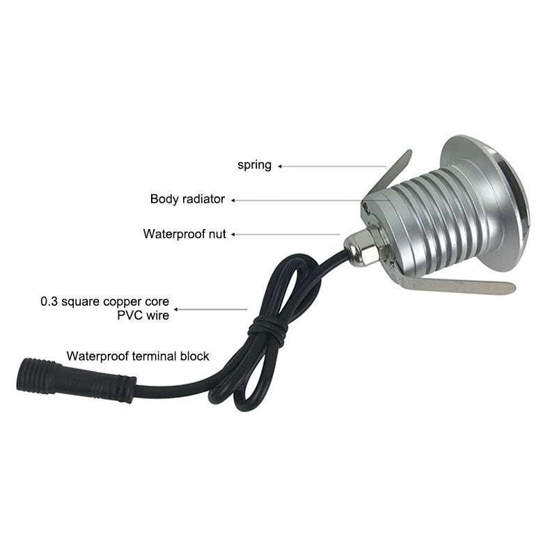 3W LED Embedded Polarized Buried Lamp IP67 Waterproof Turtle Shell Lamp Outdoor Garden Lawn Lamp,...