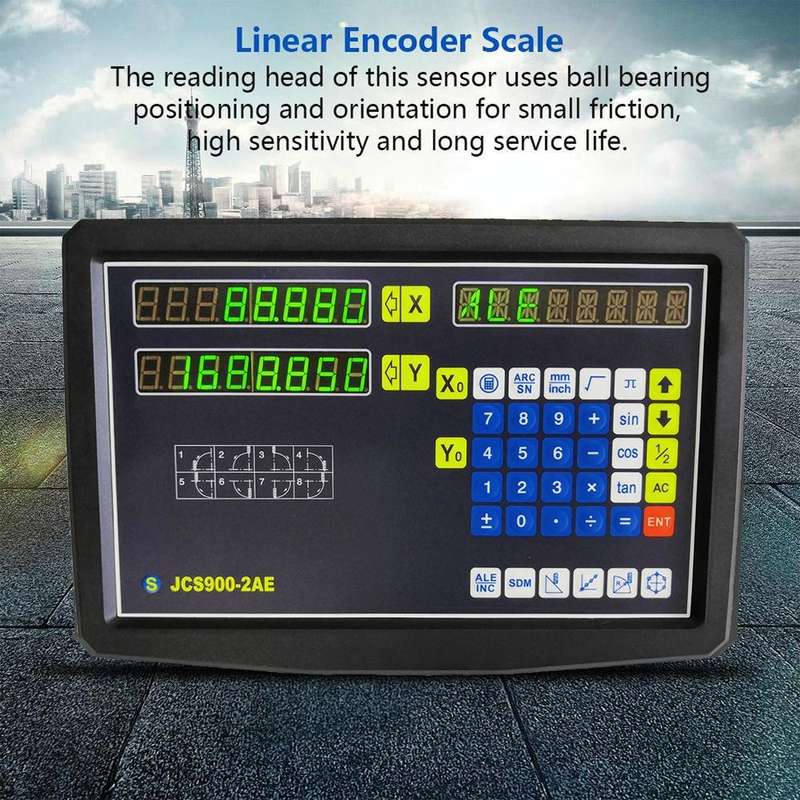 JCS900-2AE Two Axes Digital Readout Display Milling Lathe Machine, EU Plug