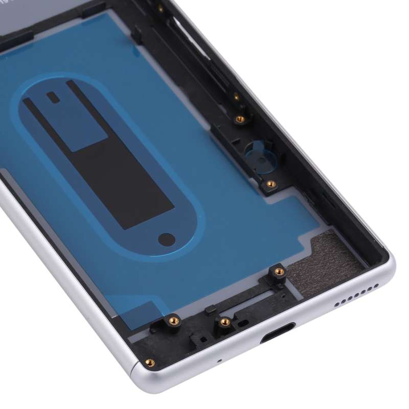 For Sony Xperia 8 Battery Back Cover with Middle Frame & Camera Lens Cover(Silver)