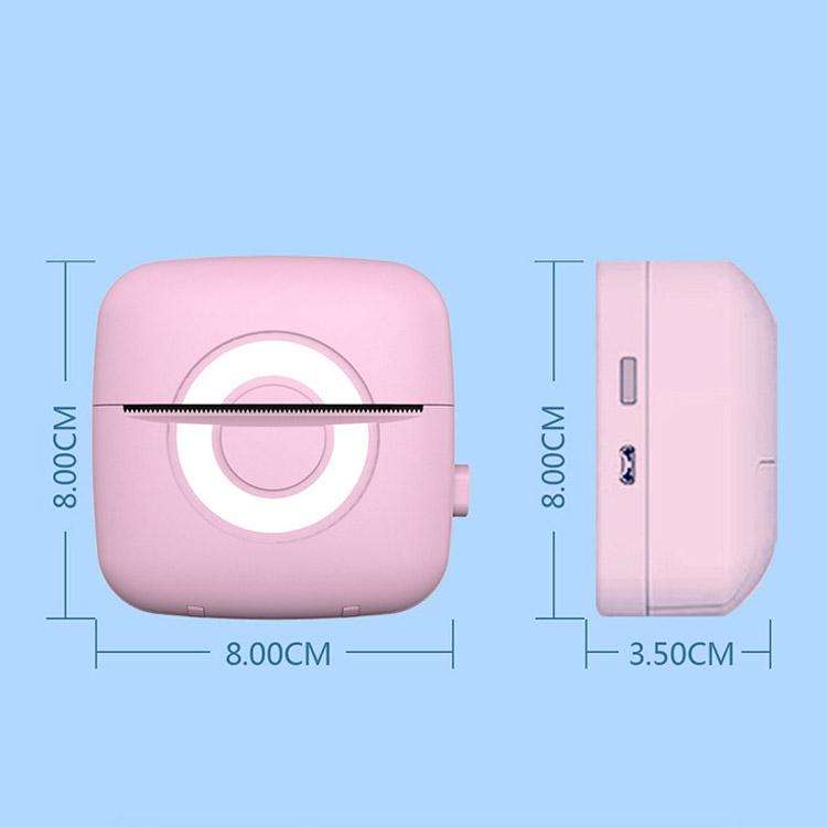 Portable Mini Wrong Question Printer Student Photo Text Memo Printer(Pink)