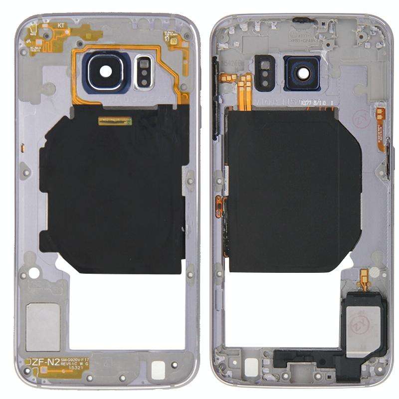 For Galaxy S6 / G920F Back Plate Housing Camera Lens Panel  with Side Keys and Speaker Ringer Buz...