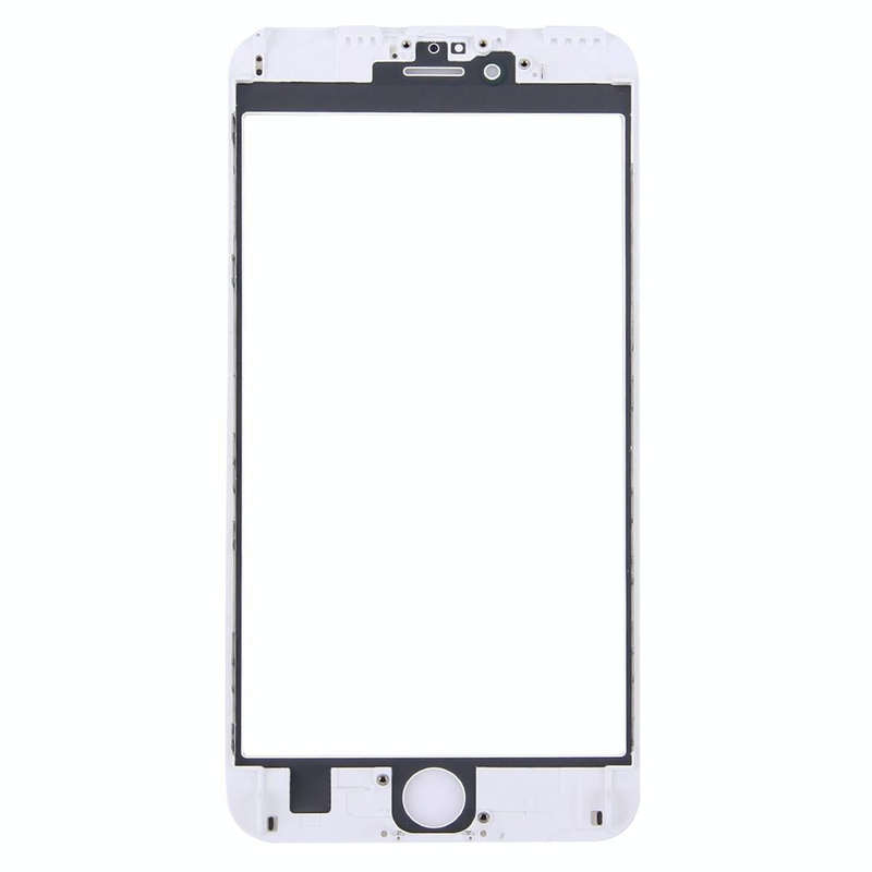 Front Screen Outer Glass Lens with Front LCD Screen Bezel Frame for iPhone 6s Plus(White)