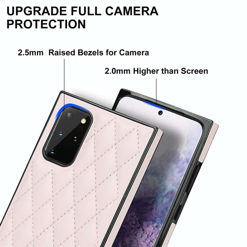 For Samsung Galaxy S20+ Elegant Rhombic Pattern Microfiber Leather +TPU Shockproof Case with Cros...