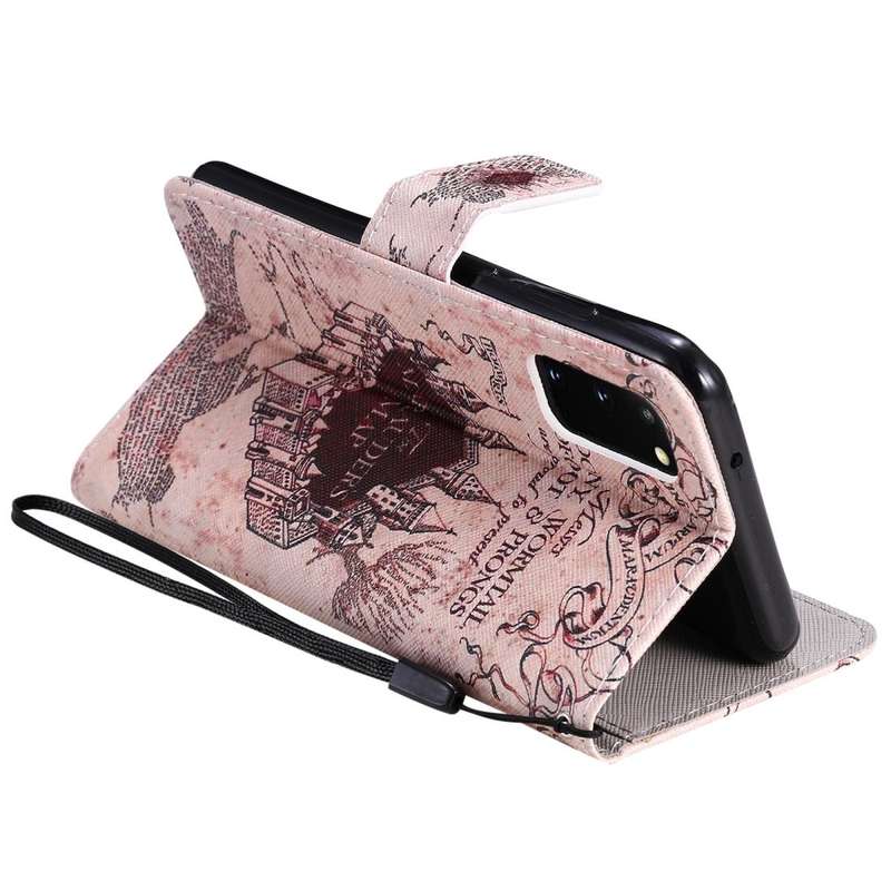 For Galaxy S20 Painting Horizontal Flip Leather Case with Holder & Card Slot & Lanyard(Castle)