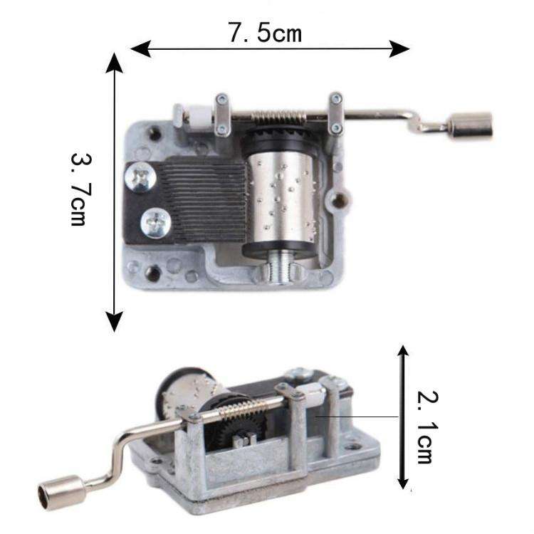 2 PCS Hand-cranked Music Box Movement Music Bell Movement Crafts Toys DIY Accessories, Track:Wedd...