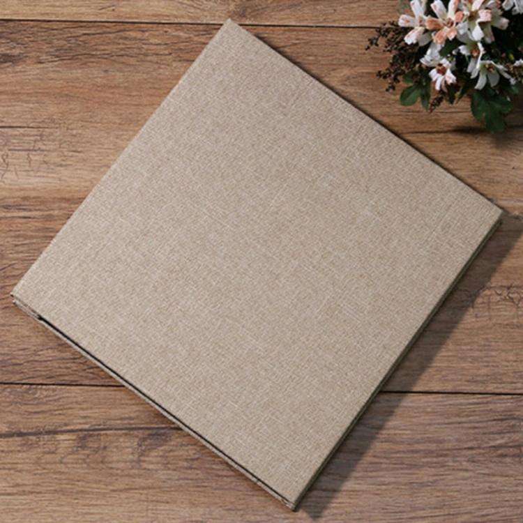 Simple Linen Self-adhesive Film Album Retro Family Large Capacity Handmade Creative Gifts(Brown B...