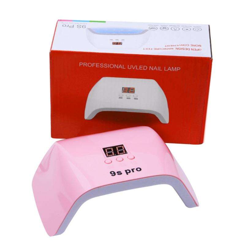 9S Pro 120W Dual Light Source Phototherapy Machine Smart Nail Lamp(Pink)