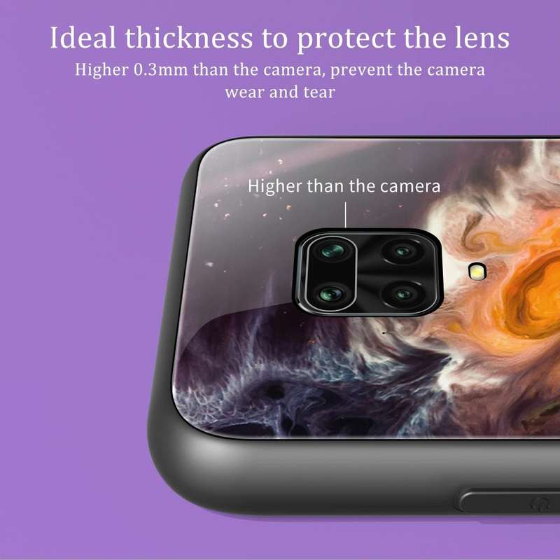 For Xiaomi Redmi Note 9S / Note 9 Pro Marble Pattern Glass Protective Case(DL05)