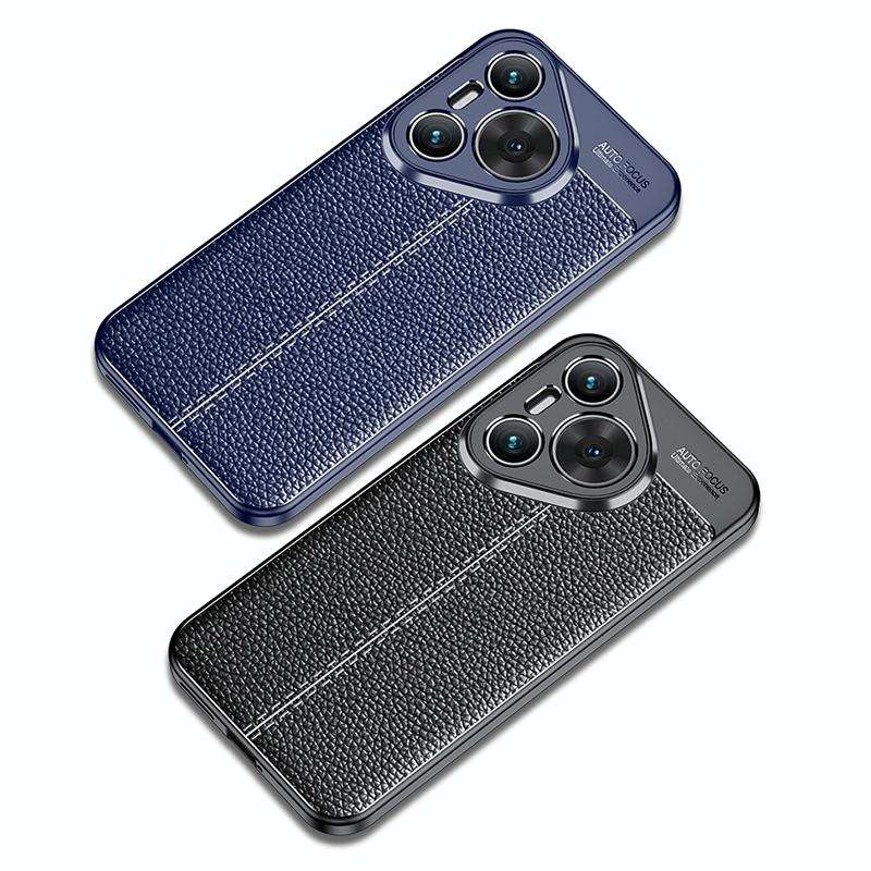 For Huawei Pura 70 Pro / 70 Pro+ Litchi Texture TPU Shockproof Phone Case(Blue)