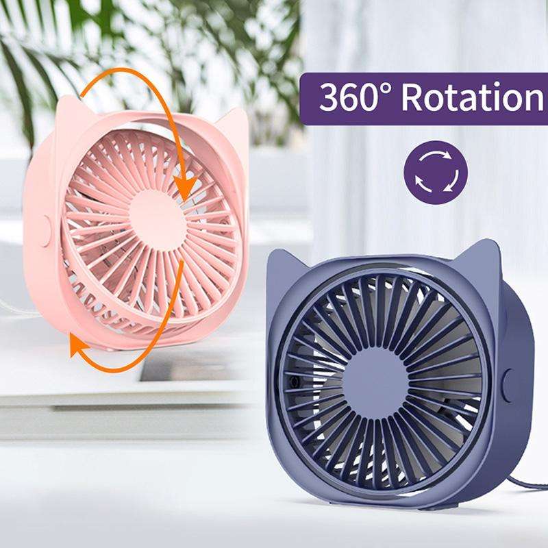 M105 Desktop Mini Cute Portable USB Fan(Sky White)