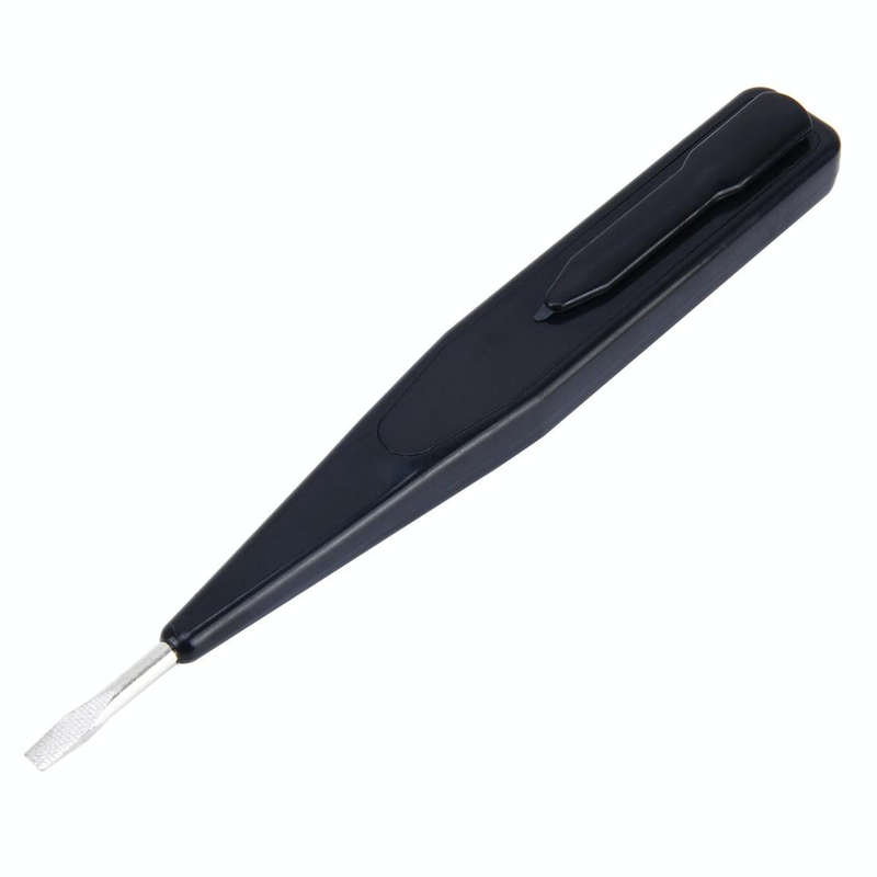 Portable AC DC Voltage Test Pencil Circuit Detector Volt Tester 12-250V Detection(Black)