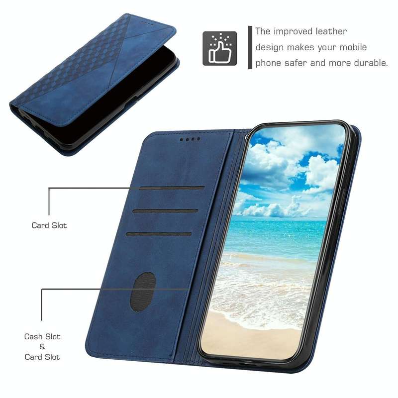 For Xiaomi 12T/12T Pro/Redmi K50 Ultra Diamond Splicing Skin Feel Magnetic Leather Phone Case(Blue)