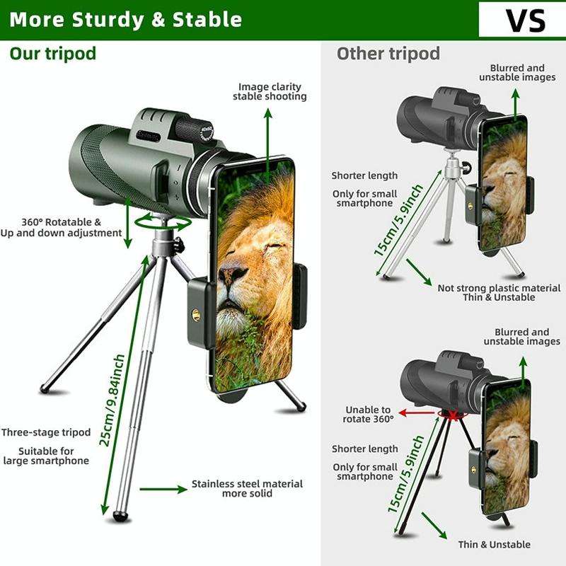 40X60 Outdoor Night Vision High Power HD Monocular (Standard)