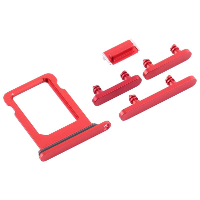 SIM Card Tray + Side Keys for iPhone 12 Mini(Red)