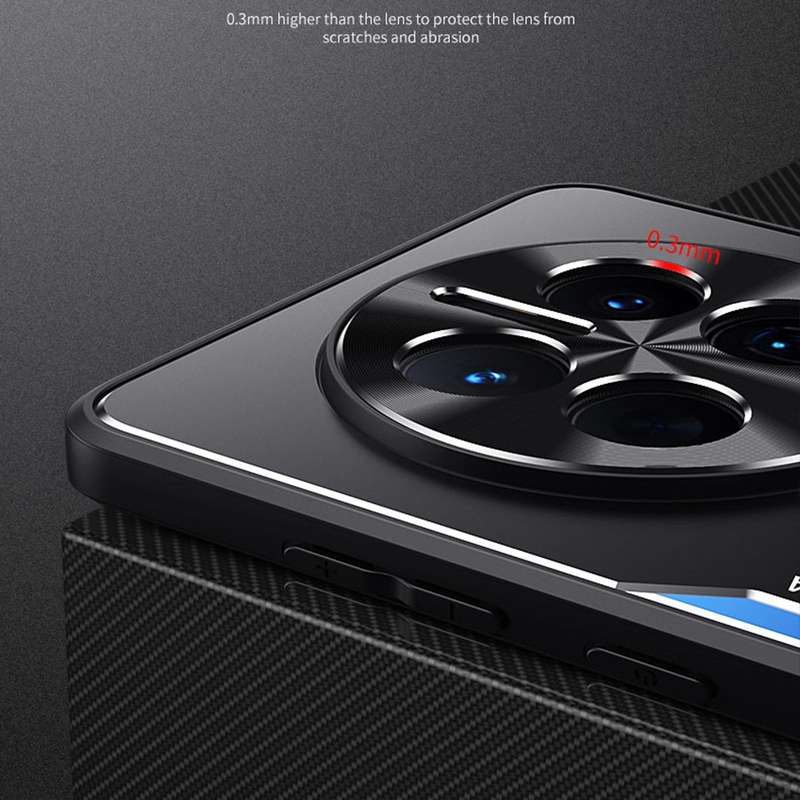 For Huawei Mate 50 Pro Blade Series TPU + Titanium Alloy with Holder Phone Case(Black Silver)