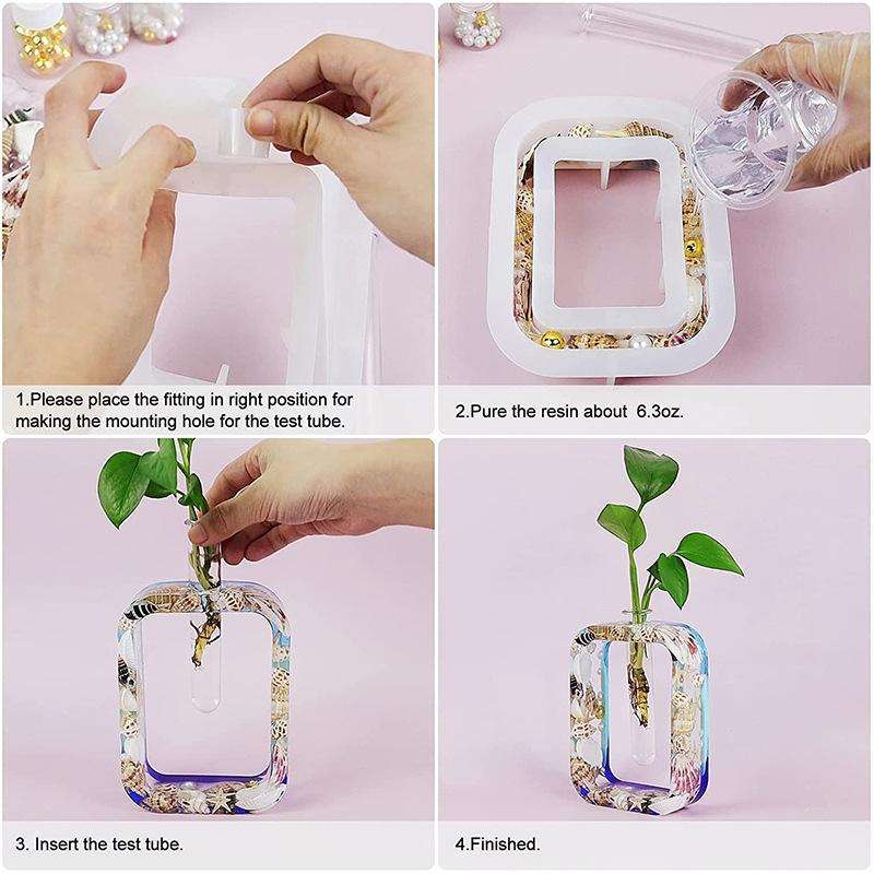 DIY Vase Epoxy Mould Simple Vase Make Tool, Specification: Rectangle