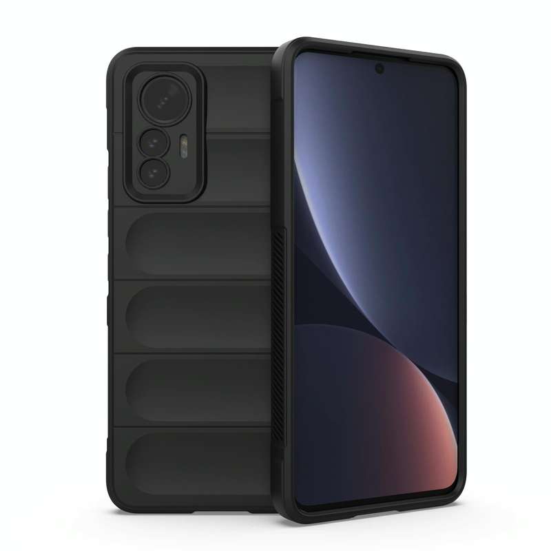 For Xiaomi 12 Lite Magic Shield TPU + Flannel Phone Case(Black)