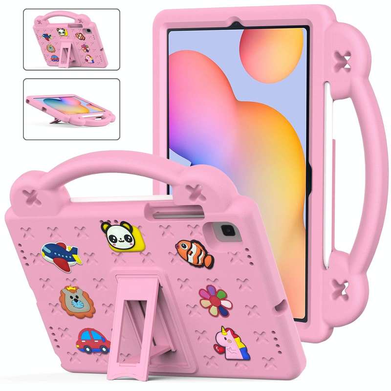 For Samsung Galaxy Tab S6 Lite 10.4 2020/2022 Handle Kickstand Children EVA Shockproof Tablet Cas...