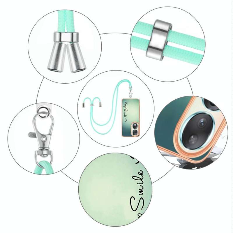 For Honor 90 Electroplating Dual-side IMD Phone Case with Lanyard(Smile)