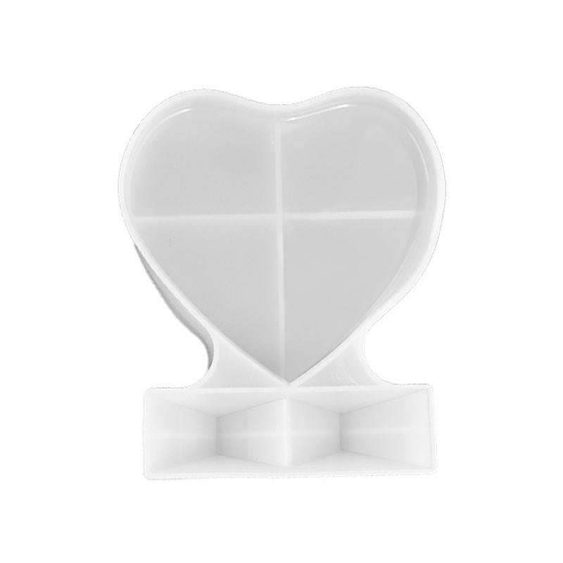 Heart-shaped Square Photo Frame Display DIY Silicone Mould, Spec: L (Heart-shaped)