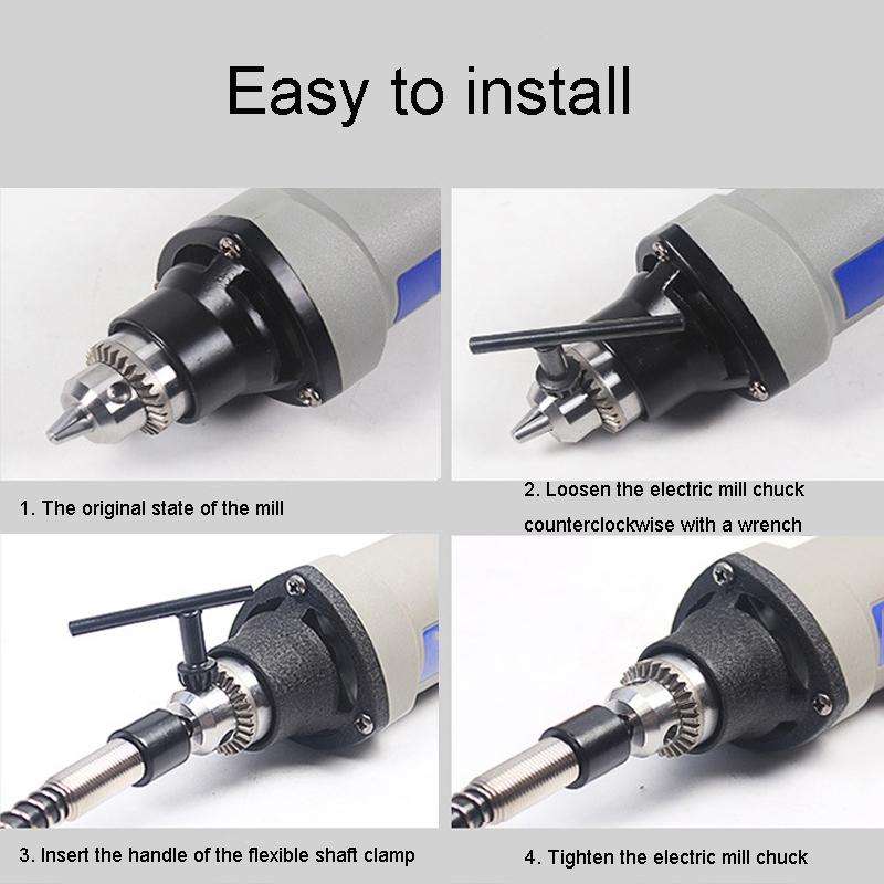 HILDA Power Drill Engraving Machine Accessories Drill Chuck Flexible Shaft, Diameter: 6mm