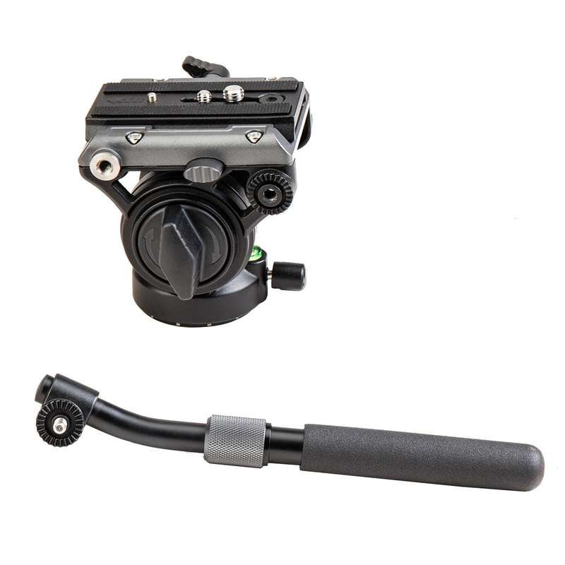 Fotopro MH-6S Aluminum Alloy Heavy Duty Video Camera Tripod Action Fluid Drag Head with Sliding P...