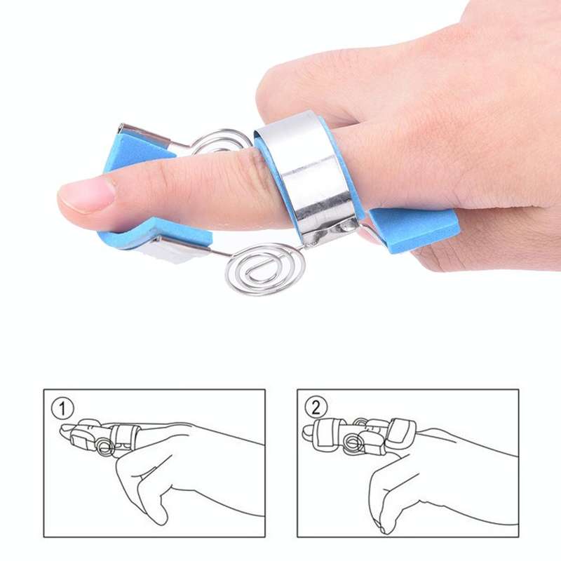 Stainless Steel Finger Exercise Finger Joint Orthosis Fracture Fixation Splint Active Straight Ha...