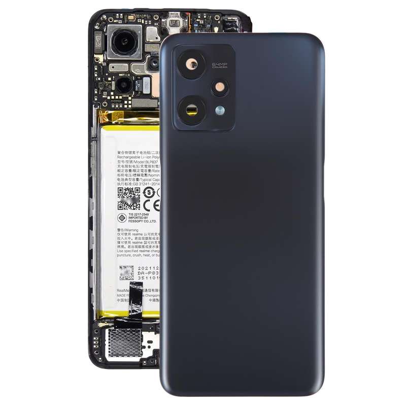 For Realme 9 Pro Original Battery Back Cover with Camera Lens Cover(Black)