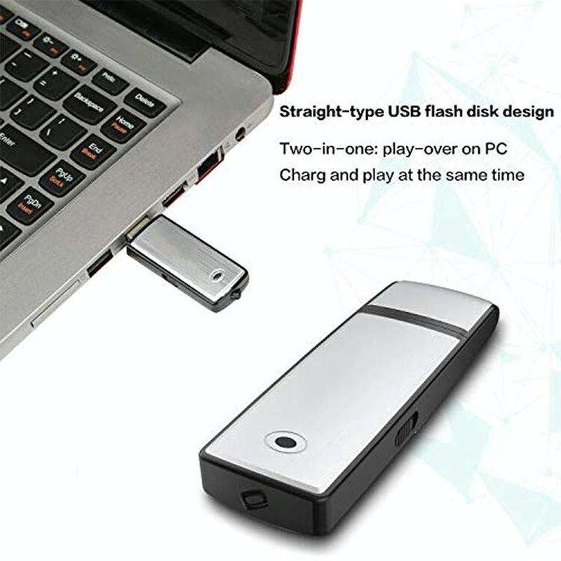USB Voice Recorder + 8GB USB Flash Disk(Black)