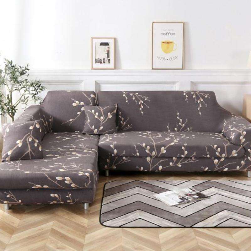 Fabric High Elastic All Inclusive Lazy Sofa Cover, Size: 1 Person(happiness Tip Of Brow)