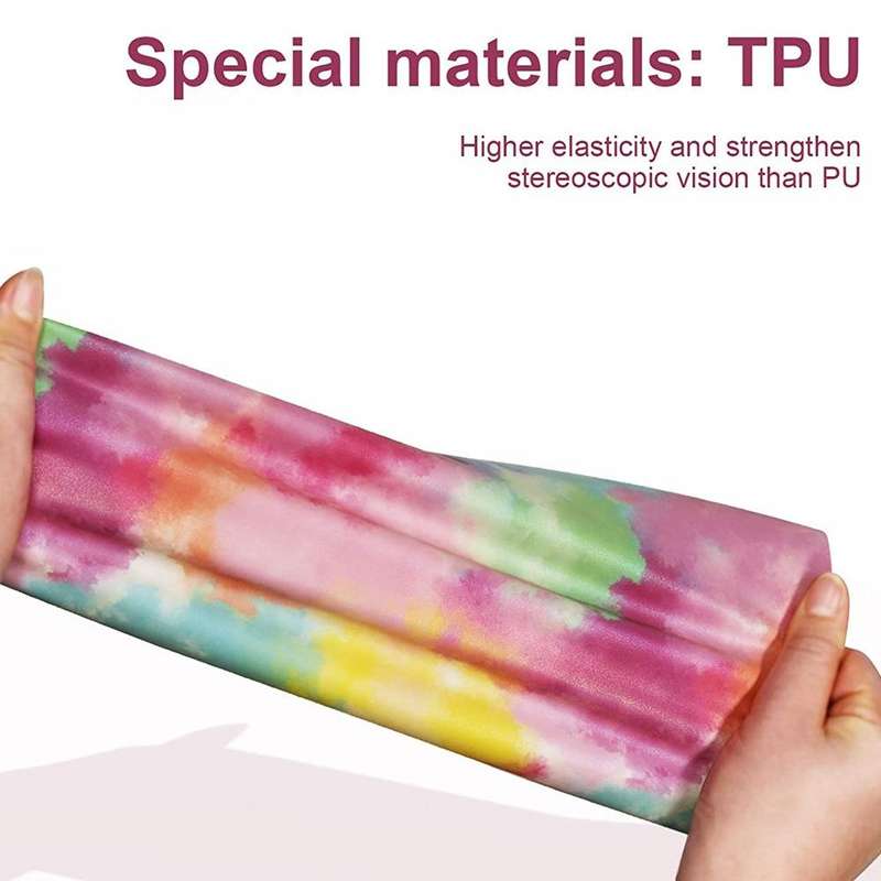 Clouds Watercolor Tie Dye Heat Transfer Vinyl Make Sign Pattern Cricut Film 30x 50cm(Colored)