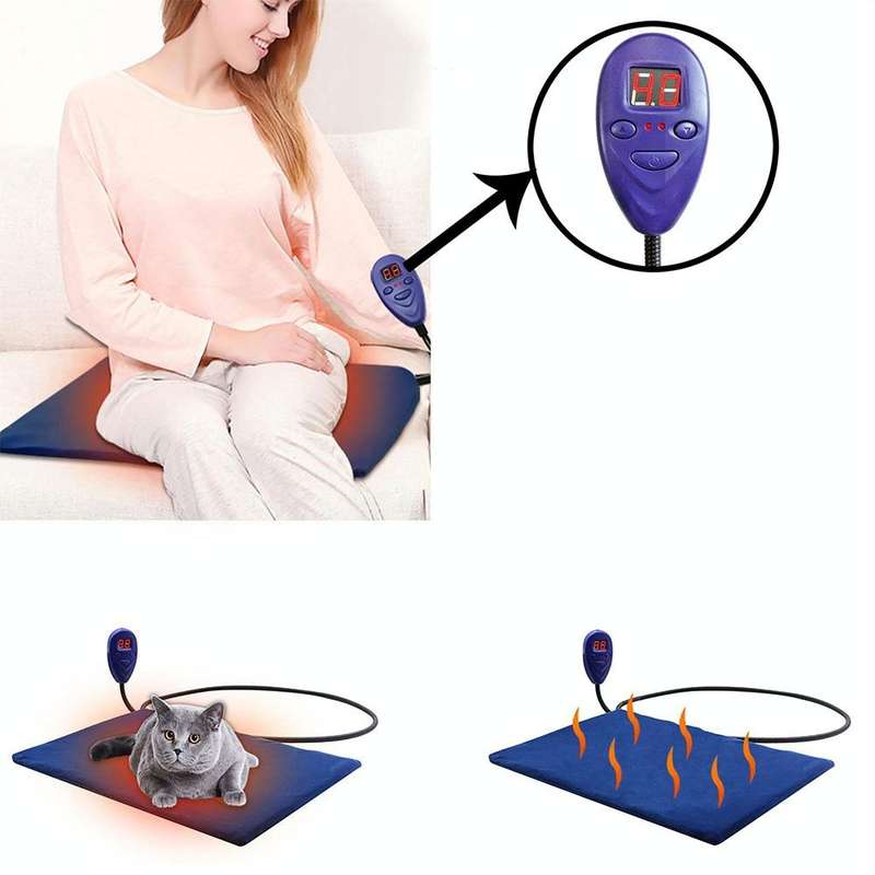 30x30cm Red 12V Low Voltage Multifunctional Warm Pet Heating Pad Pet Electric Blanket(AU Plug)
