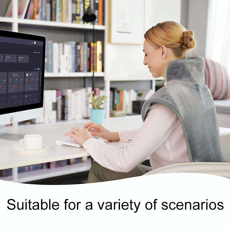 Heated Shoulder Guards Neck Guards Electric Heated Shawls Electric Blankets EU Plug(Dark Gray)