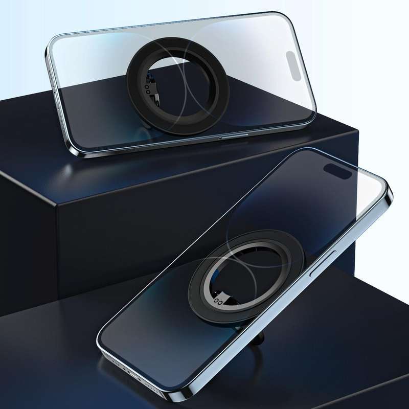 Magsafe Magnetic Frosted Phone Ring Holder(Black)